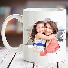 white printed coffee mug